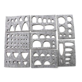 Buwei 8pcs Wool Felt Mold Needle Felting DIY Craft Stencil Applique Handicraft Shaping