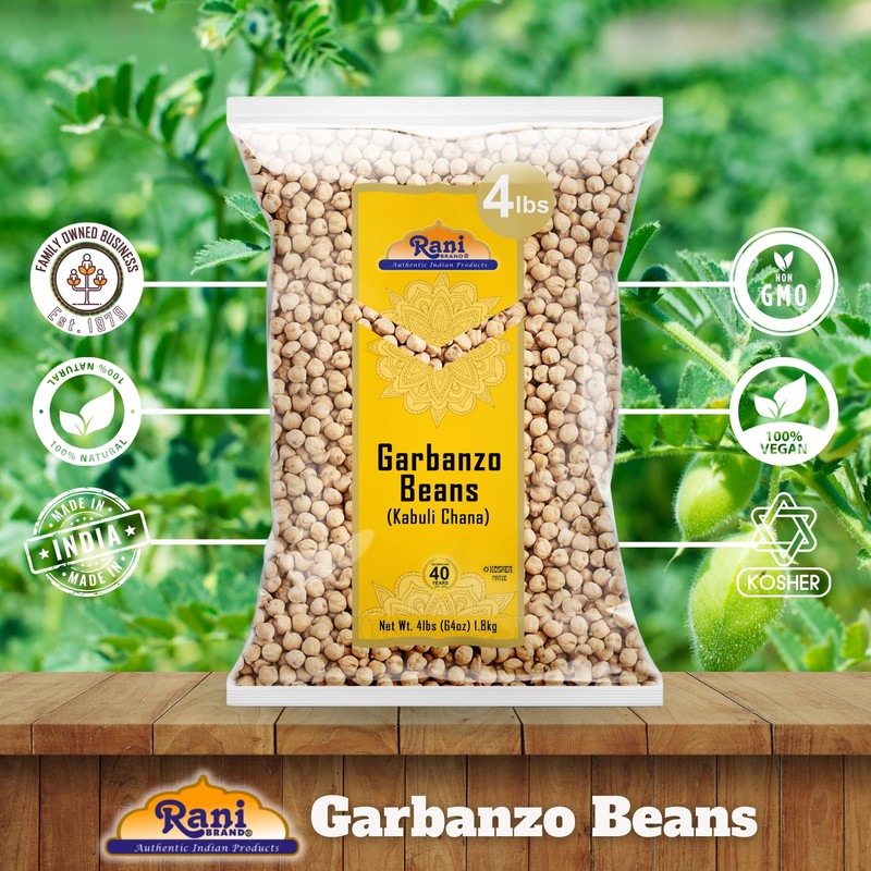 Rani Garbanzo Beans (Kabuli Chana) 64oz (4lbs) 1.81kg Bulk ~