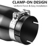 A-KARCK Black Chrome Exhaust Tips 3.5" Inlet, 3.5" Inlet 5"Outlet