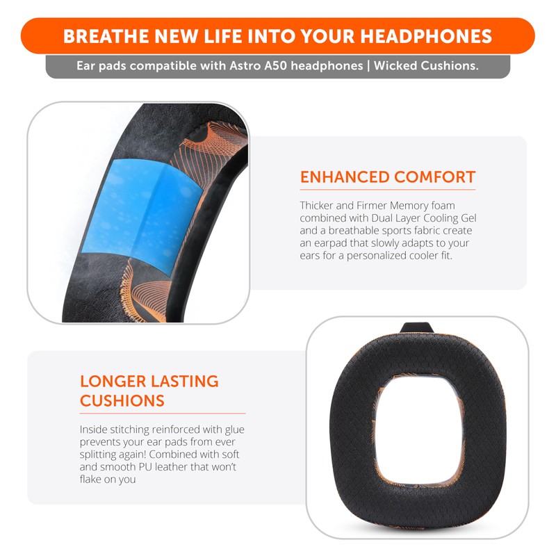 WC Freeze A50 - Cooling Gel Replacement Earpads for Astro