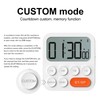 Kitchen Timer, 3-Speed Adjustable Study Timer, LCD for Living Room,