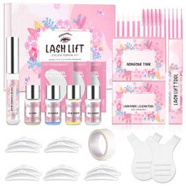 Eyelash Lifting Set, Lash Lifting Set, Luxe Eyelash Lifting Perming, Professional Eyelash Extension Kit, Semi-Permanent Eyelash Curling Eyelash Lamination, Suitable for Salon and Home Use