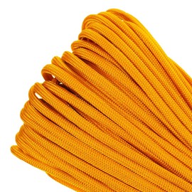 Paracord Planet Genuine Type III 550lb Paracord – Nylon Cord in Solid, Multi, and Reflective Colors – Goldenrod (25 ft)