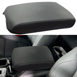 ZOXOQ Center Console Armrest Cover for Kia Telluride Accessories 2020-2025 Armrest Lid Protector Arm Rest Box Leather Pad Interior Middle Console Cushion Seat Box Case Trim (Gray Stitches)