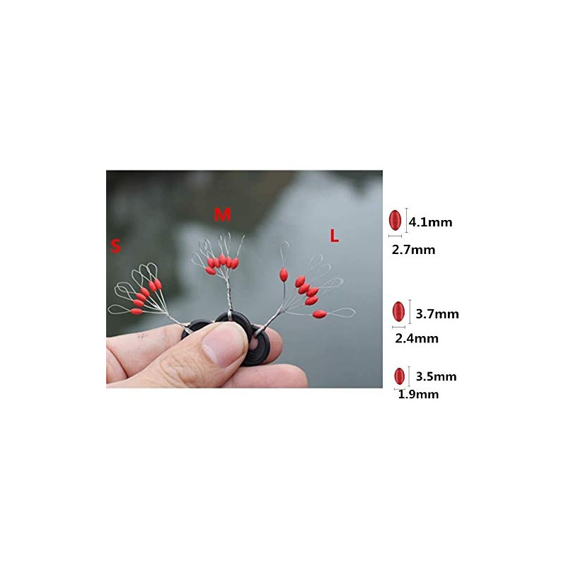300/600pcs Fishing Bobber Stopper,6 in 1 Float Sinker Line Stops,3