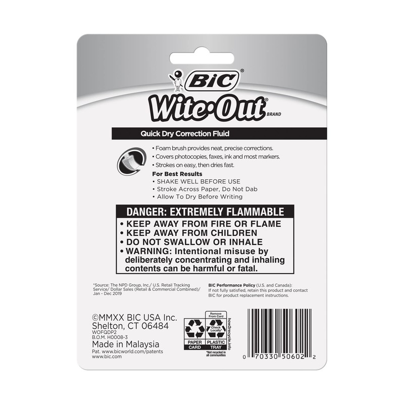 BIC Wite-Out Quick Dry Correction Fluid - 2 pack -