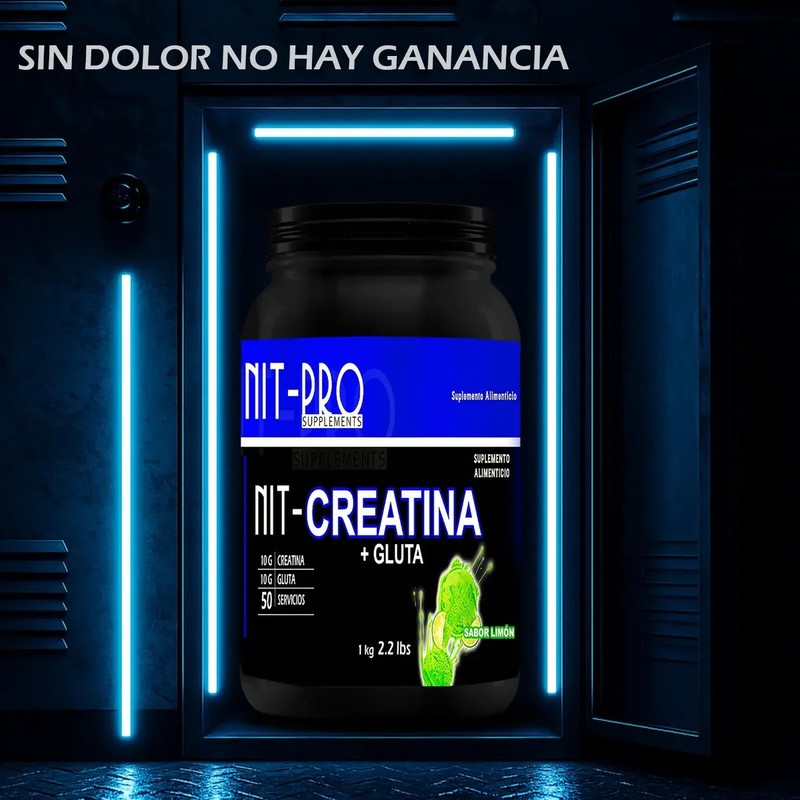 Suplemento Creatina Glutamina Nit-pro 1kg En Polvo Sabores