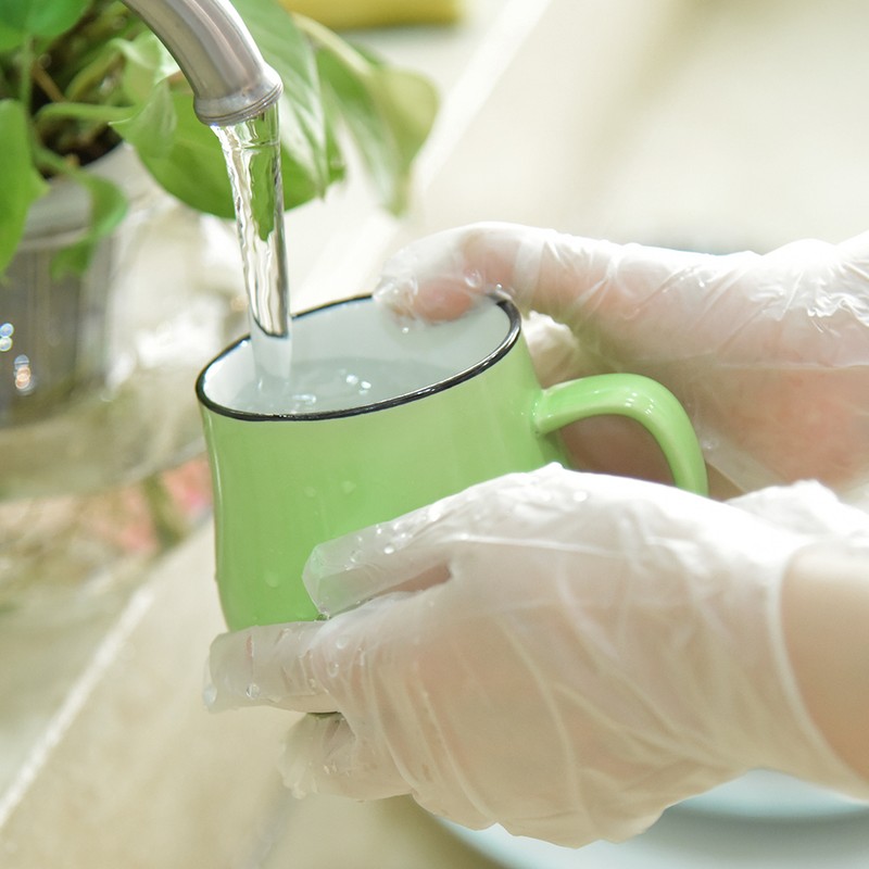 100pcs / box Disposable Gloves PVC Protective Gloves for Workplace