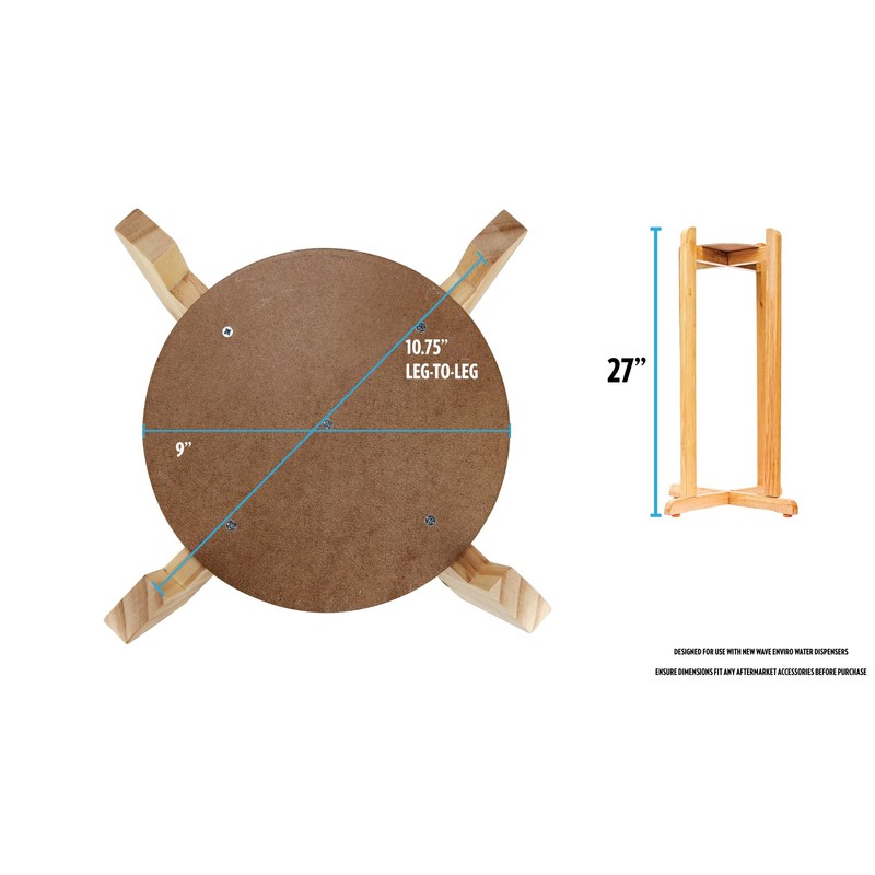 New Wave Enviro Natural Wood Water Dispenser Floor Stand, Natural