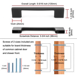 KOOFIZO Wide Foot Cabinet Bar Pull - Oil Rubbed Bronze Modern Solid Handle, 3.8 Inch/96mm Screw Spacing, 10-Pack for Kitchen Cupboard Door, Bedroom Dresser Drawer, Bathroom Wardrobe Hardware