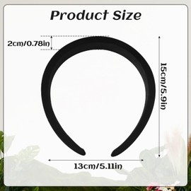 NECXON 2 Pack Plastic Fabric Non-Slip Hair Band for Women – Adjustable Headband for Sports, Workouts & Daily Use, Soft & Durable Hair Accessories (2cm Width)