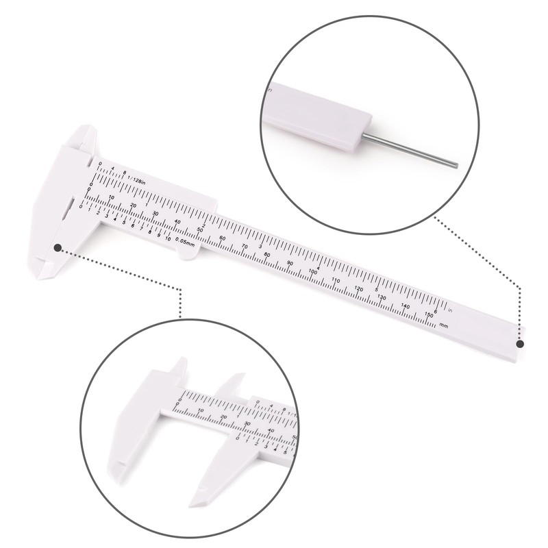 Ultrassist Plastic Vernier Caliper (2pcs), 150 mm Mini Plastic Caliper