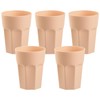 ENGELLAND - 5 x Plastic Cups Apricot Pastel Colours 400ml