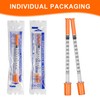 100 Pack 1ml Syringes, 27G 13mm Disposable Lab Syringes, Clear