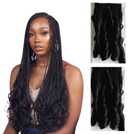 Darling Empress Collection Loose Braid Hair Extensions, Pre-Stretched, Human Hair Feel Soft Texture, Long Wavy Professional Soft Natural Texture Braid Hair, 60 Inch (Color 1)