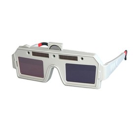 Welding Glasses, Fully Automatic Solar Powered Light Changing Welding Eye Mask, Automatic Dimming Welding Glasses, Auto Darkening Goggle for Working:_White__1 Piece