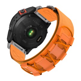 Bracelet for Fenix 8 51 mm/Fenix 7X/Fenix 6X/Fenix 7X Pro, 26 mm Quick-Installed Nylon Bracelet for Fenix 5X/Fenix 5X Plus/Fenix 7X Solar/Fenix 3/Fenix 3 HR/3 Sapphire/Fenix 7X Sapphire Solar/D2 Delta