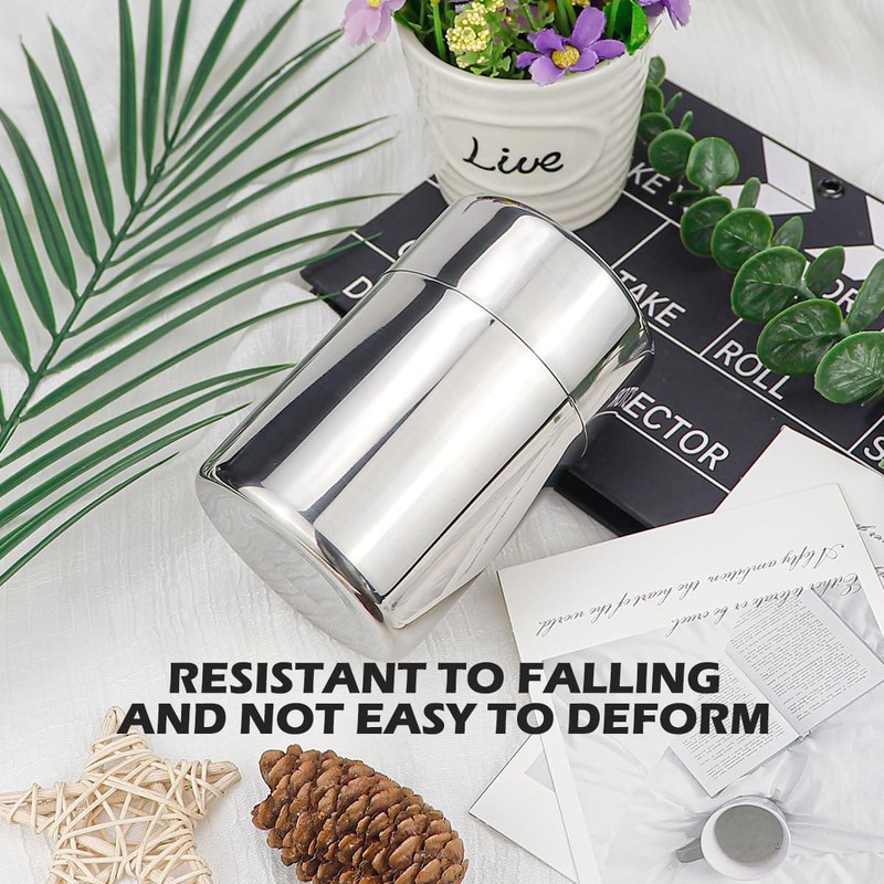 ZJIVQO Tea Tin Canister, Storage Cup, Stainless Steel Storage Container