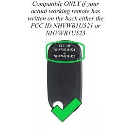 Bartolete Keys X2 Remote Control Car Fob Fits 2003 2004 2005 2006 2007 Honda Pilot Element