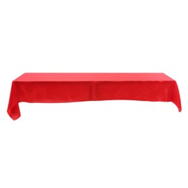Polyester Tablecloth Spill Proof Fabric Tablecloth Rectangular Tablecloth for Wedding Restaurant Party (Red)