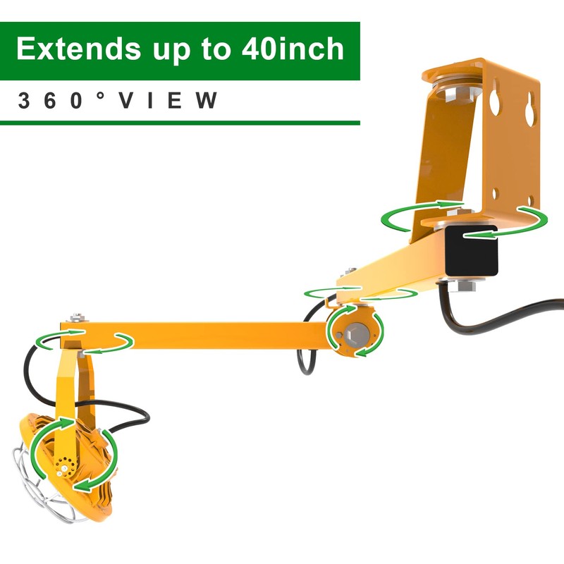 OSTEK 30W LED Loading Dock Lights with Swing Single Folding
