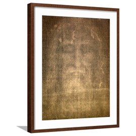 ART.COM Framed Wall Art Prints Detail of Shroud of Turin in Chiesa Della Ss. Annunziata Church, Turin, Piedmont, Italy, Europe, Places Decor, 18" x 24", Espresso Frame with White Mat