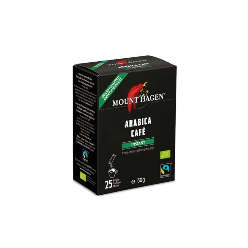 Mount Hagen Organic Fair Trade Caffeinated Instant Coffee Stick 50g