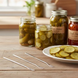 TIESOME 3 PCS Stainless Steel Forks for Pickle, Appetiser Forks for The Jar