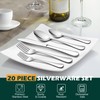 LIANYU 20 Piece Silverware Flatware Cutlery Set, Stainless Steel Utensils