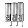 Wall Mounted Shampoo and Conditioner Dispenser with Hooks, 3-Compartment Refillable
