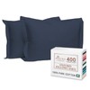 Pizuna 100% Cotton Standard Pillowcases 2 Pack Dark Blue 50x75cm,