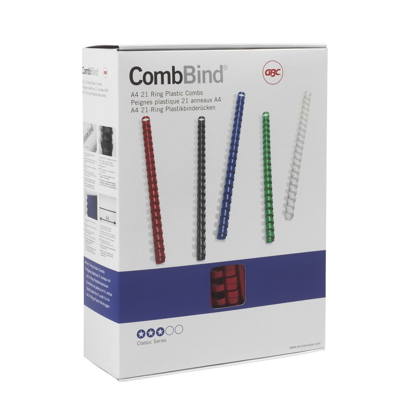 GBC CombBind Binding Combs 12mm A5 Black (45 Sheets Capacity,