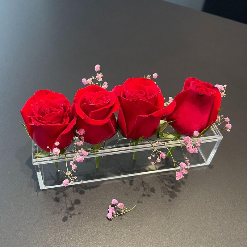 Acrylic Flower Vase | Modern Flower Arrangement for Home Decor,Acrylic