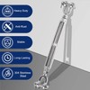 3 Pack Turnbuckle 3/16(M5) 304 Stainless Steel Turnbuckles, 660 lbs