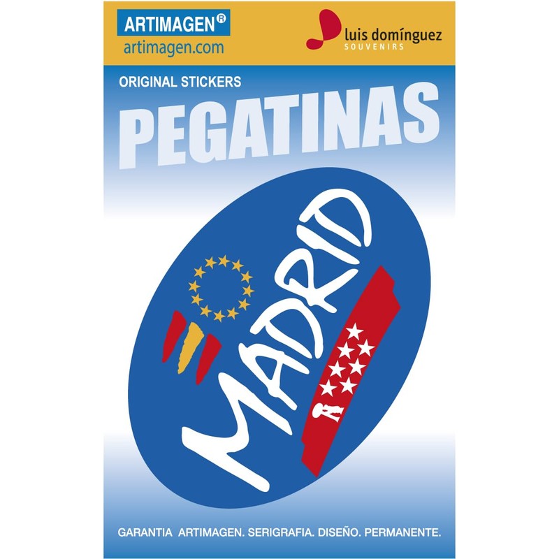 Blue Oval Sticker Madrid