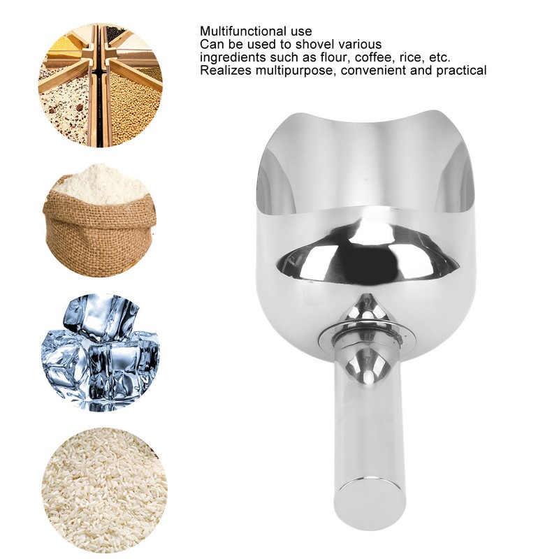 Stainless Steel Ice Food Scoop Multipurpose Large Capacity Food Shovel
