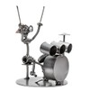 STEEMO Screw Man Musician Drummer Gift Metal Decoration 13 x