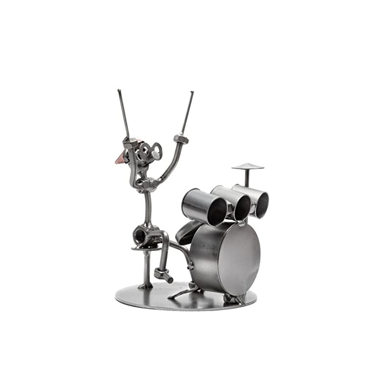 STEEMO Screw Man Musician Drummer Gift Metal Decoration 13 x