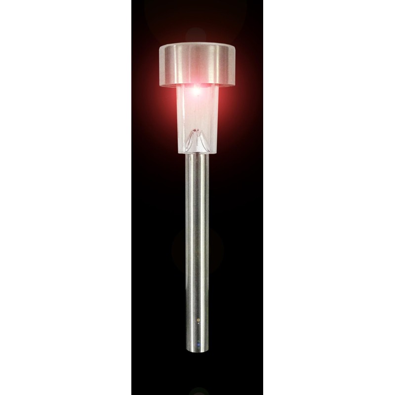 Stainless Steel Solar Garden Light Rainbow Silver