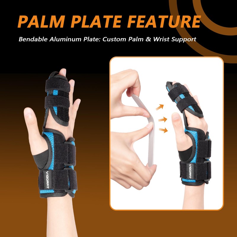 VIGORFIT 2 Finger Splint for Trigger Finger, Broken Fingers, Knuckle