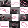Yoursme 31PCS Car Interior Accessories Cover Trim Kit Pink for