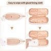 Ethereal Clear Makeup Bag, Cream Small Cosmetic Bag Travel Makeup