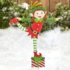 Christmas Elf Garden Stake Christmas Metal Gnome Yard Stake Wrought