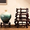 Luxshiny Oriental Furniture Wood Display Stand Base Pedestal Vase Table