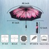 NOOFORMER Compact Reverse Folding Umbrella Automatic Windproof Travel Inverted Umbrellas