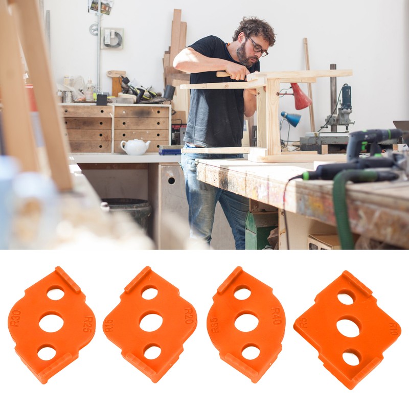 4PCS R Corner Templates Round Angle Radius Jig Routing Template