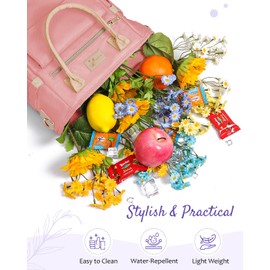 GLORIEROO Deluxe Insulated Lunch Box Bag Women - Leakproof Waterproof Cooler with Multi Pockets Removable Strap for Work Picnic - Teacher Mothers Day Christmas Birthday Gifts