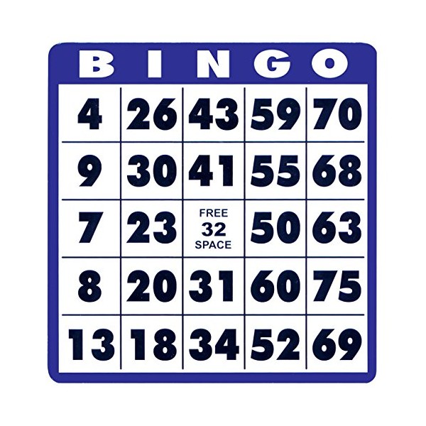 Low Vision Bingo Cards -10 Cards