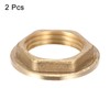 TA-VIGOR 2Pcs G1/2 Flange Lock Nuts, Brass Female Thread Hex