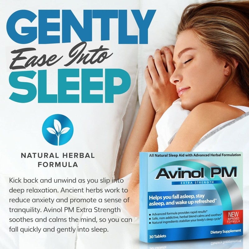 Avinol PM Extra Strength - Natural Sleep Supplement (30ct)